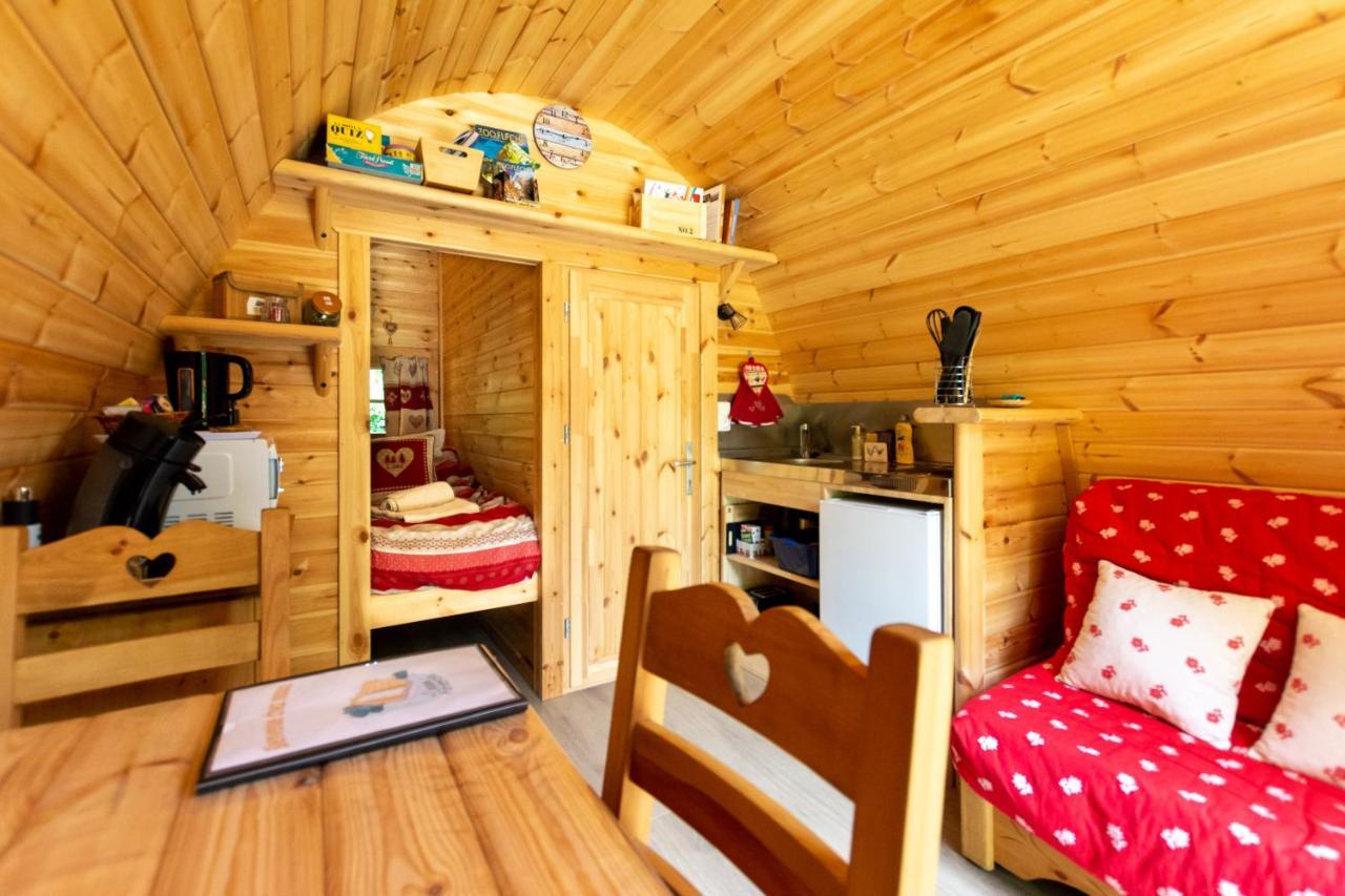 Cabane En Bois Avec Bain Nordique Asnieres-sur-Vegre Eksteriør bilde