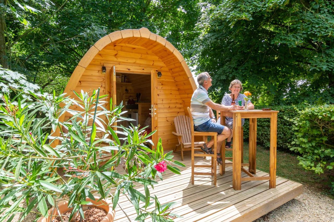 Cabane En Bois Avec Bain Nordique Asnieres-sur-Vegre Eksteriør bilde